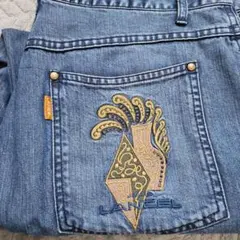 LANCEL 刺繍デザイン デニムパンツ
