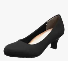 レディワーカーladyworker黒スエードハイヒール23パンプス走れるパンプス