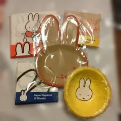 ミッフィー 使い捨てナプキンと皿セット