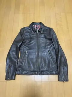 R.NEWBORD レザージャケット ダークブラウン アールニューボールド