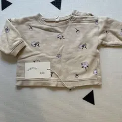オーガニックズー コットン柄スウェット3-6m