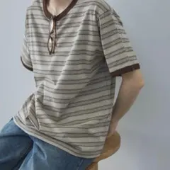 feepur マルチボーダーオーバーリンガーTee