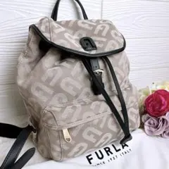 未使用級☆FURLAフルラ リュック バックパック ロゴ キャンバス ベージュのサムネイル