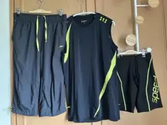 美品 SPEEDフィットネスウェア+スイムウェア上下3点セット スピード