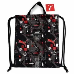 【新品】 ナップサック PUMA プーマ 総柄 ブラックのサムネイル