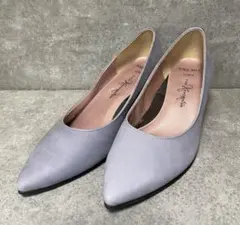 【未使用級品】銀座かねまつ AQUA BELL SLENDER レザーパンプス