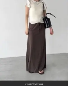 【CANAL JEAN 】SLEEK　コットンストレッチライトロングスカートのサムネイル