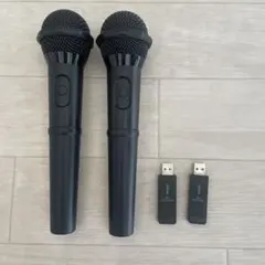 NintendoSwitch ワイヤレスマイク 2本セット USBレシーバー付き