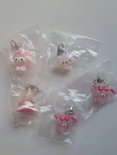 ゆるっとめじるしアクセサリー　マロンクリーム　マイメロ　しろうさ　ぼんぼんりぼん