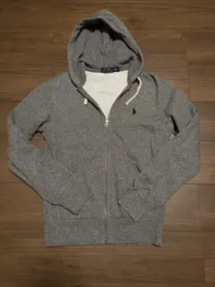 【POLO RALPH LAUREN】ワンポイントジップパーカー　XS グレー