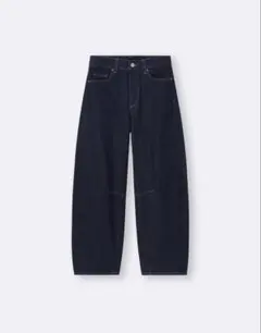GU バレルレッグジーンズ ネイビー Sのサムネイル