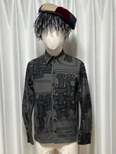 gakkin noko猫刺繍ナガソデシャツ black | Mercari