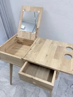 木製卓上ドレッサー 鏡台 引き出し付き - メルカリ