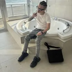 jahxncho 着用 amiri デニム smoke rise - メルカリ