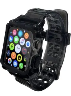 apple watch コンパチブル 42mm 44mm クリアブラック