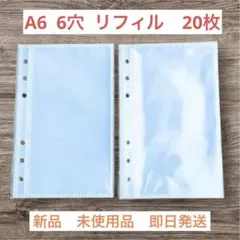 【最安値】A6サイズ ソフトリフィル20枚 シール帳台紙 透明 クリア2504
