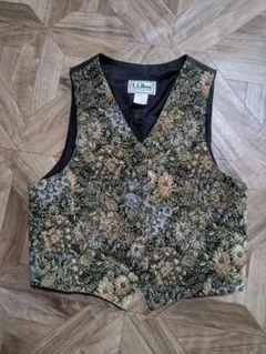 L.L.Bean☆貴重コブラン柄ベスト☆男女兼用☆vintageヴィンテージ☆