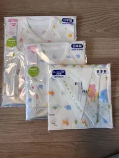 MIKI HOUSEコンビ肌着、ガーゼ2枚セット