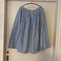 トリココムデギャルソン　ギンガムチェック フレアスカート