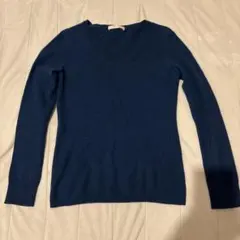 UNIQLO カシミヤ100% ネイビー Vネックセーター