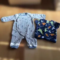 恐竜柄ロンパース ベストセット　80cm
