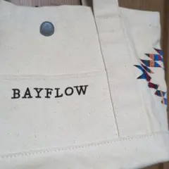 BAYFLOW アイボリー トートバッグ 幾何学模様