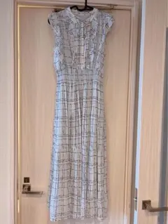 Sustainableフリルワンピース チェック　ノーブランド