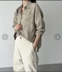 CANAL JEAN　El mar(エルマール)　ストライプシャツ　ベージュのサムネイル