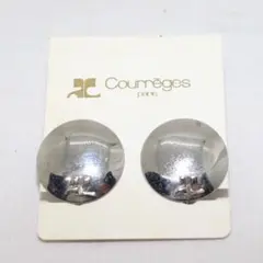 Courreges クレージュ ヴィンテージ イヤリング 大きめ シルバーカラー