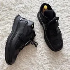 【希少】プラダスポーツ　レザースニーカー ローファー　黒　ベルクロ　39 ブラック レザー ローファー | PRADA