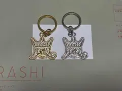 嵐　キーホルダー2個（金・銀）展覧会グッズ 嵐 展覧会グッズ 金・銀 キーホルダー