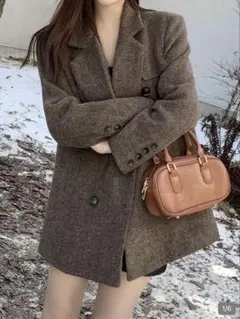SHEIN ジャケット コーヒーブラウン S