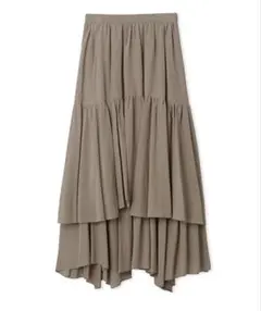 【美品】snidel スナイデル イレヘムティアードボリュームスカート