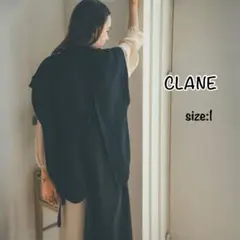 CLANE クラネ バック スリット ニット ベスト ブラック サイズ1 ルーズのサムネイル