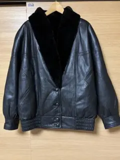 ミンクと羊革のリバーシブル　コート　ブルゾン