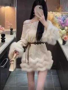 【新品未使用】 アリエク タオバオ shein GRL ニットワンピース