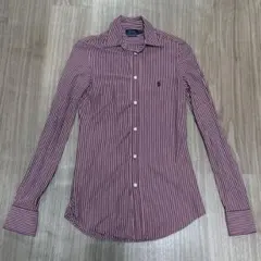 ラルフローレン POLO ニットドレスシャツ 綿100% XS