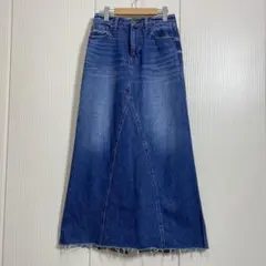 美品 Healthy DENIM バックスリット デニムロングスカート