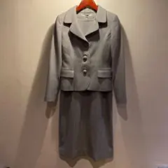 美品 フォクシー　清楚　ストレッチ　ワンピース　セットアップスーツ　グレー　３８ 美品 フォクシー 清楚 ストレッチ ワンピース セットアップスーツ