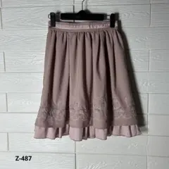 【axes femme】★ピンク★スカート★刺繍★フリル★ピンク★(M)