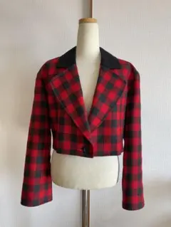 miss ashidaウール ショートジャケット バッファローチェックのサムネイル