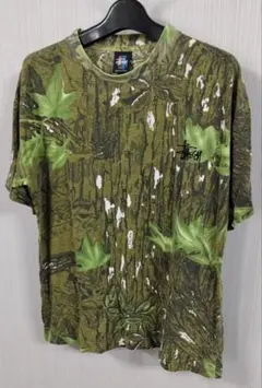 古着 STUSSY オールド ステューシー 紺タグ 迷彩 Tシャツ Lのサムネイル
