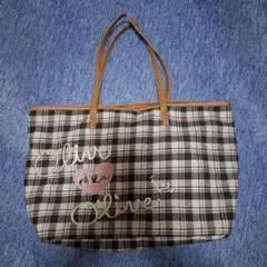 OLIVE des OLIVE チェック柄 トートバッグのサムネイル