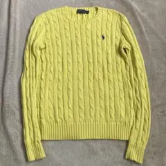 ポロラルフローレン ケーブルニット イエロー 長袖