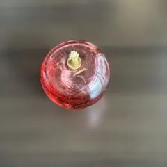 リンゴ型 ガラス製 オイルランプ 置物 インテリア