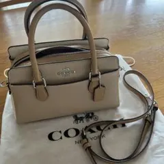 美品　COACH キャリーオール 2WAY ハンドバッグ ショルダー　ベージュのサムネイル