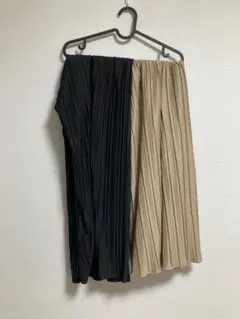 マタニティ　プリーツパンツ　2本セット