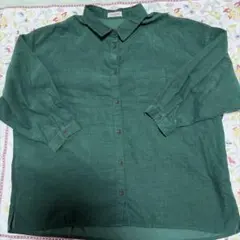 Samansa Mos2★緑の長袖シャツ　サイズフリー