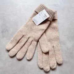 ベージュ モヘア 手袋 21-22cm