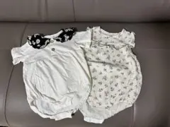 【美品】しまむら　バースデイ　ベビーロンパース　70 80 女の子　花柄　綿